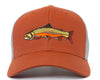 BROOK TROUT 6-Panel Curved Trucker, Richardson 112 Orange
