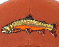 BROOK TROUT 6-Panel Curved Trucker, Richardson 112 Orange