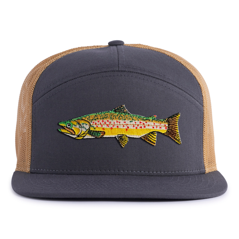 BROWN TROUT 7-Panel Flat Snapback