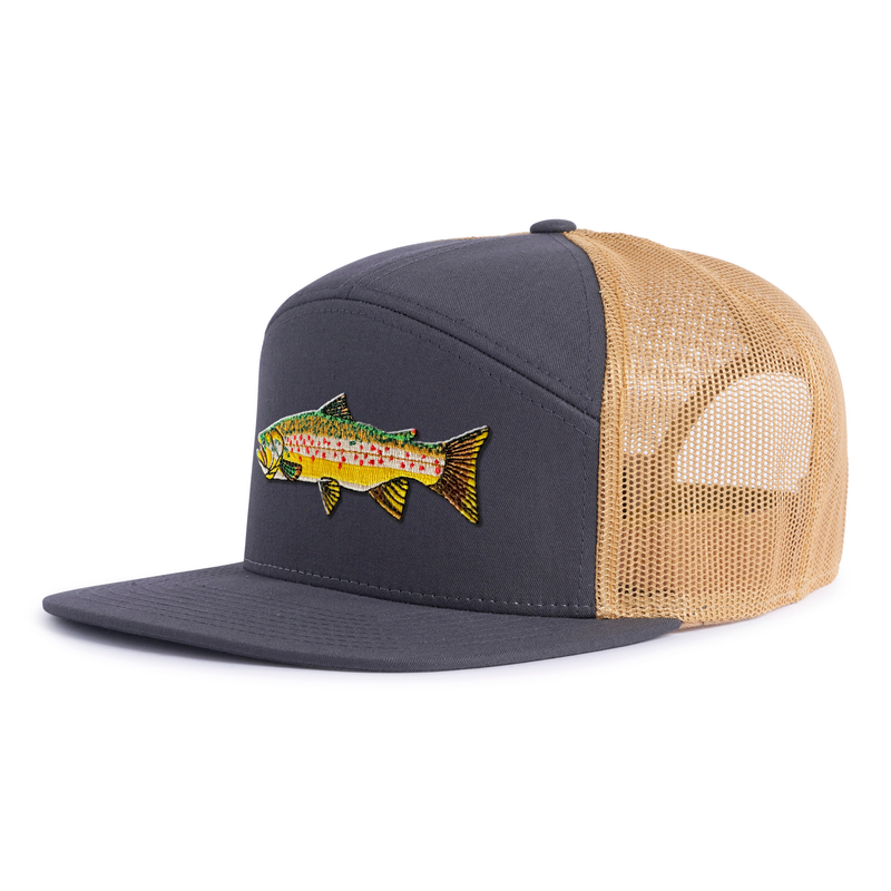 BROWN TROUT 7-Panel Flat Snapback