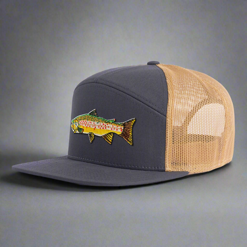 BROWN TROUT 7-Panel Flat Snapback