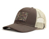 PVC Camo Flag 6-Panel Curved Cap, Richardson 112 Brown