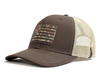 PVC Camo Flag 6-Panel Curved Cap, Richardson 112 Brown