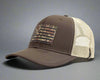 PVC Camo Flag 6-Panel Curved Cap, Richardson 112 Brown