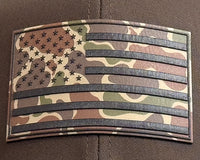 PVC Camo Flag 6-Panel Curved Cap, Richardson 112 Brown