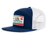 CALIFORNIA BEAR 7-Panel Flat Snapback, Richardson 168 Navy