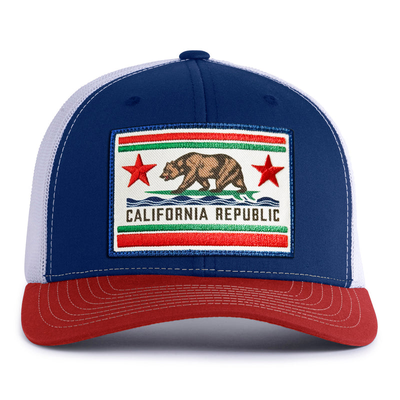 CALIFORNIA BEAR 6-Panel Curved Snapback