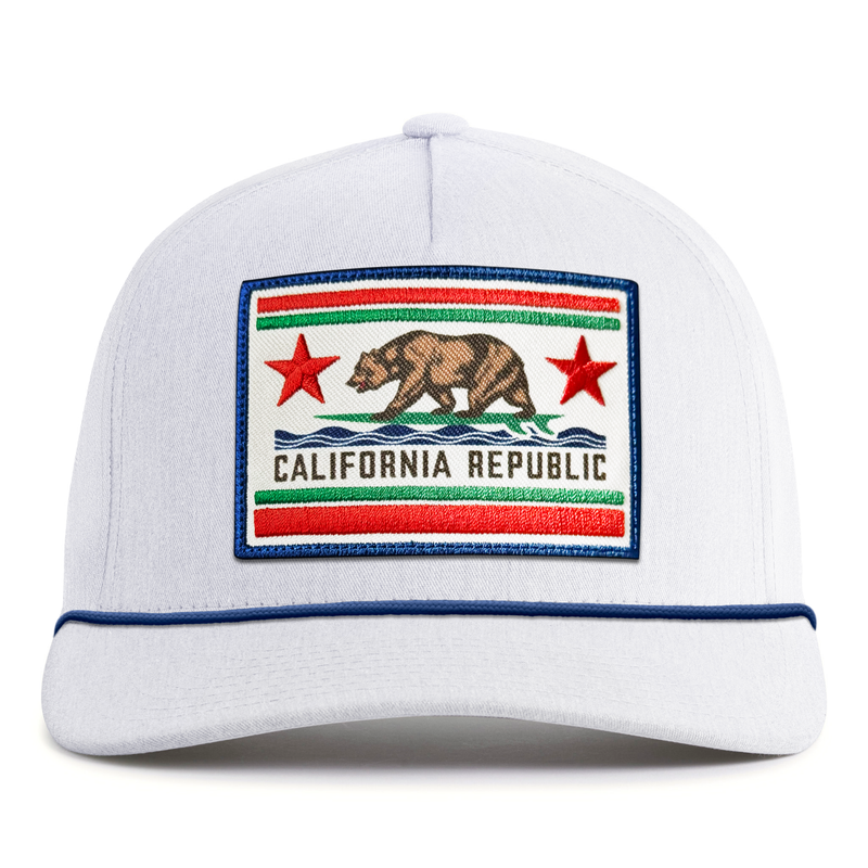 CALIFORNIA BEAR 5-Panel Curved Rope Hat