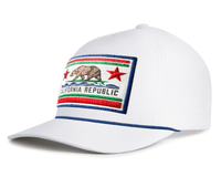 CALIFORNIA BEAR 5-Panel Rope Hat, Richardson 112 White
