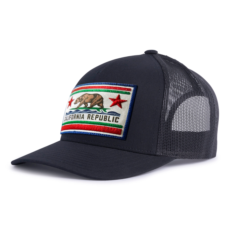 CALIFORNIA BEAR 5-Panel Curved Snapback