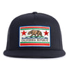 CALIFORNIA BEAR 5-Panel Flat Black - Tailgate Hats