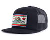 CALIFORNIA BEAR 5-Panel Flat Snapback Black