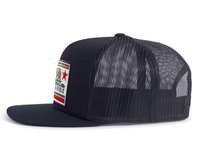 CALIFORNIA BEAR 5-Panel Flat Snapback Black