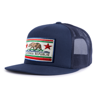 CALIFORNIA BEAR 5-Panel Flat Snapback