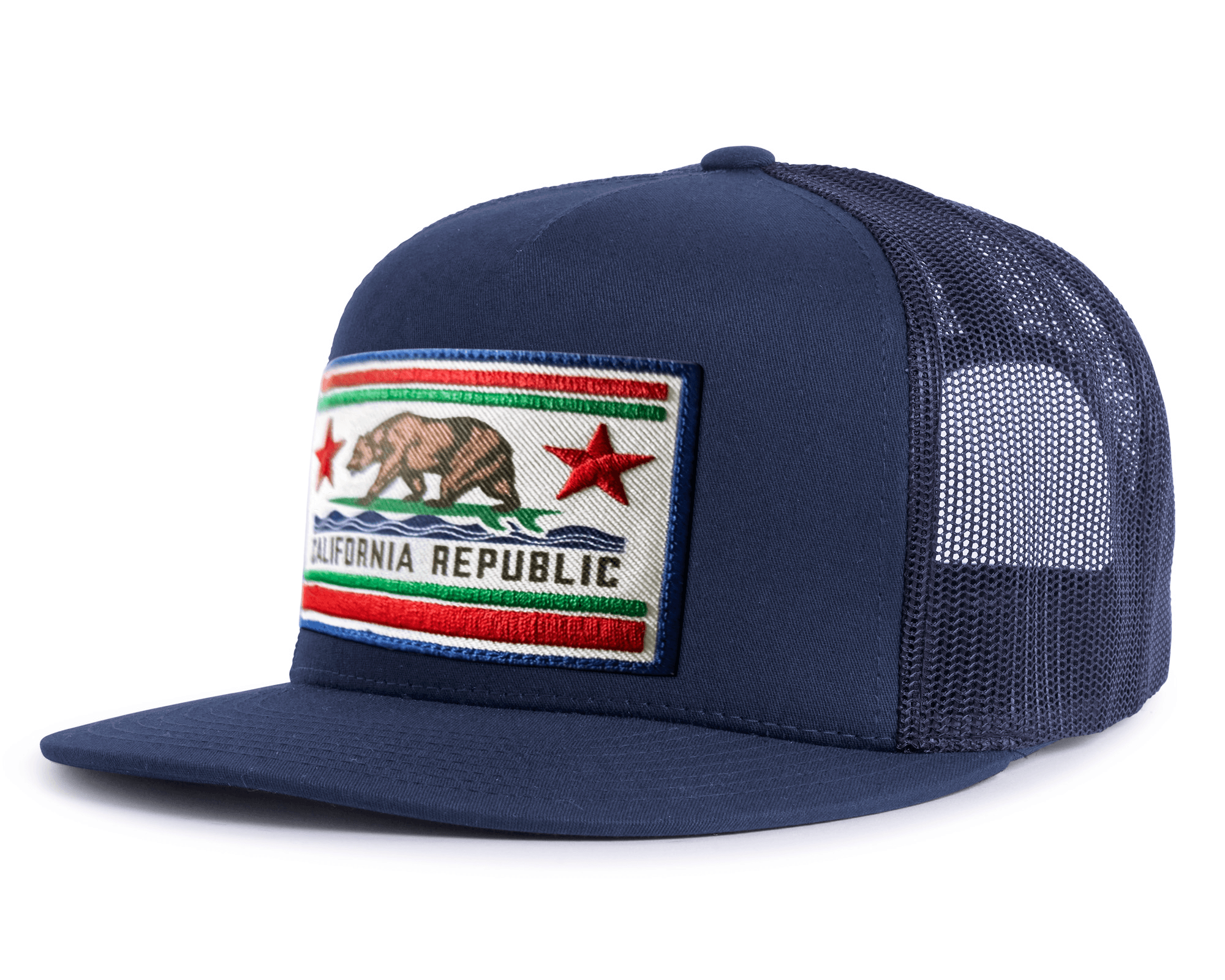 CALIFORNIA BEAR 5-Panel Flat Snapback Navy
