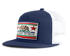 CALIFORNIA BEAR 5-Panel Flat Snapback Navy