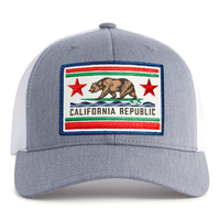 CALIFORNIA BEAR 6-Panel Curved Snapback