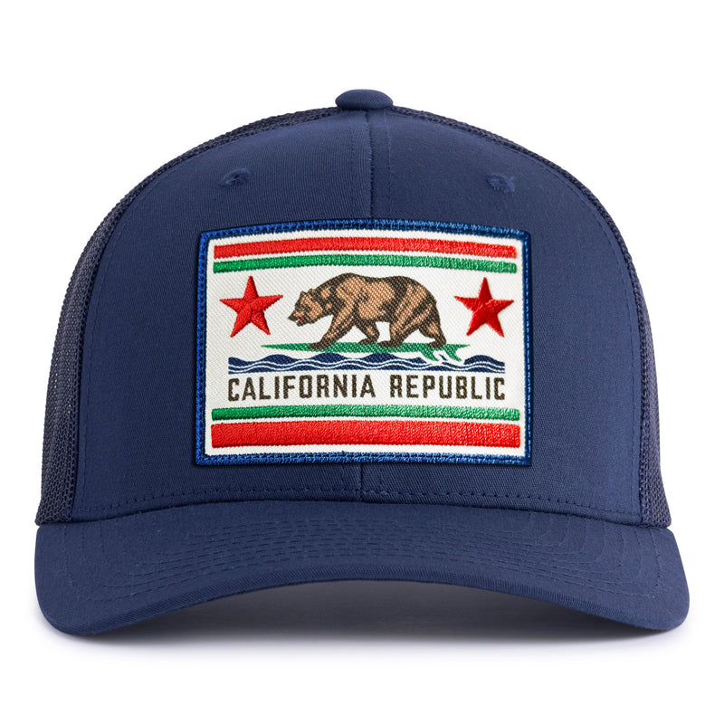 CALIFORNIA BEAR 6-Panel Curved Navy - Tailgate Hats