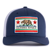 CALIFORNIA BEAR 6-Panel Curved Navy/White - Tailgate Hats