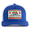 CALIFORNIA BEAR 6-Panel Curved Royal/White - Tailgate Hats