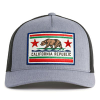 CALIFORNIA BEAR 5-Panel Curved Grey/Black - Tailgate Hats