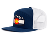 COLORADO MTS 7-Panel Flat Snapback, Richardson 168 Navy