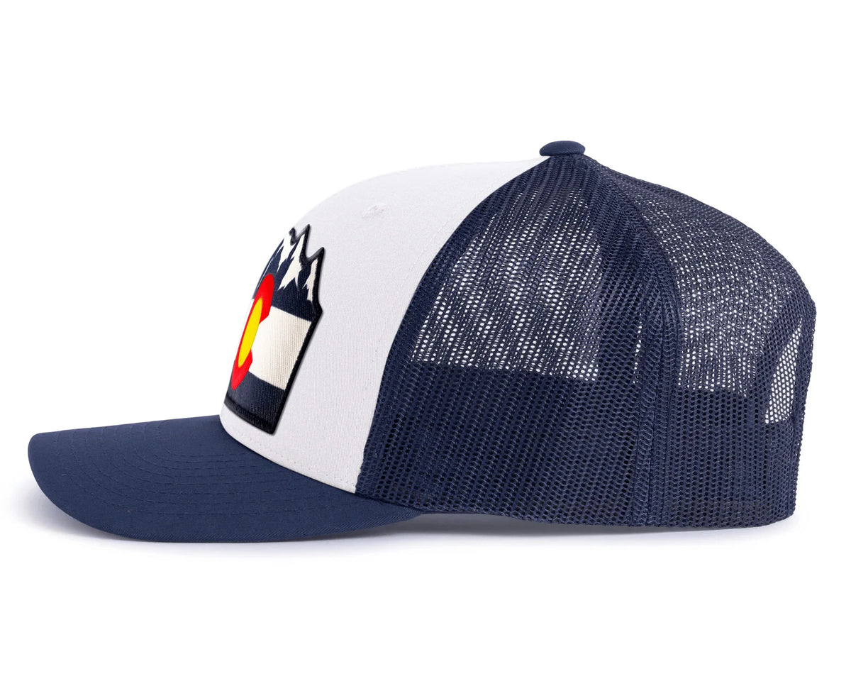 COLORADO MTS 6 - Panel Snapback, Richardson 112 White - Tailgate Hats