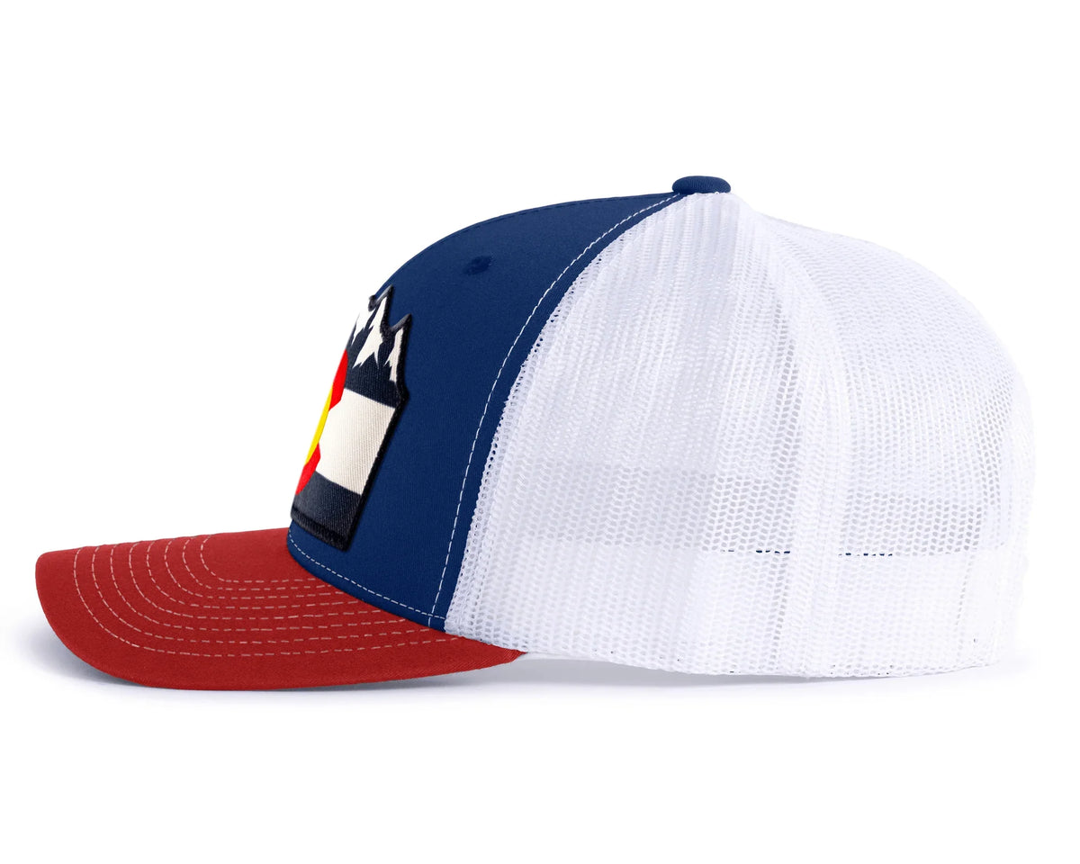 COLORADO MTS 6 - Panel Snapback, Richardson 112 Blue - Tailgate Hats