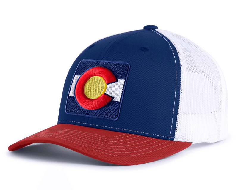 COLORADO BADGE 6-Panel Snapback, Richardson 112 Blue