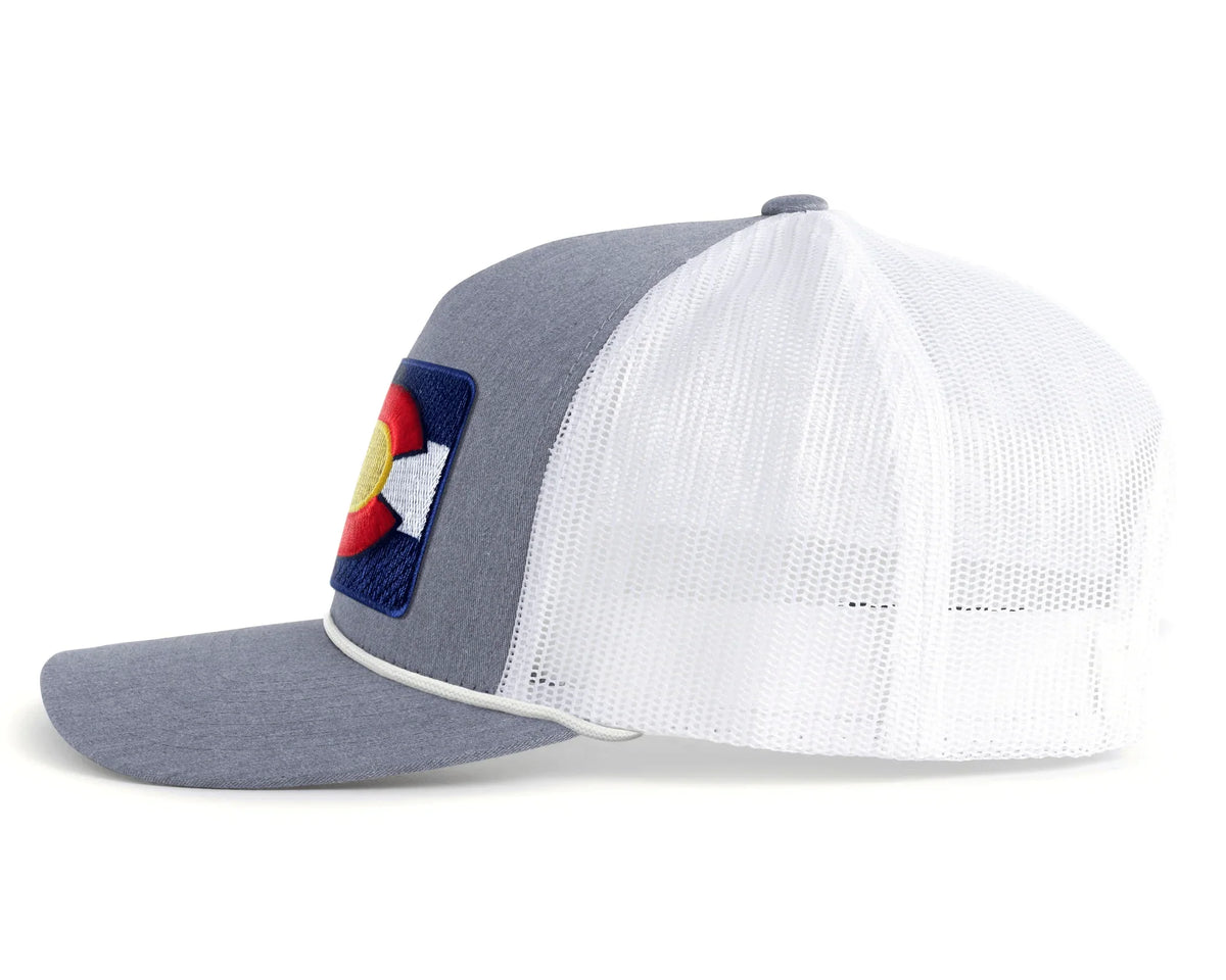 COLORADO BADGE 5 - Panel Rope Hat, Richardson 112 Grey - Tailgate Hats