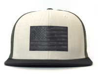 CAMO FLAG PVC 6-Panel Flat Snapback Grey Loden