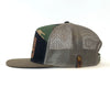 CAMPING BADGES 7-Panel Flat Bill Camo Cap, Richardson 168 Black