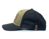 CAMPING BADGE 5-Panel Curved Snapback, Richardson 112FP Green
