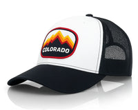 COLORADO PEAKS 6-Panel Snapback, Richardson 112 White Navy
