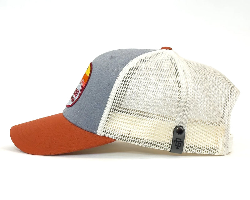 COLORADO ROCKY MTS 6-Panel Curved Snapback, Richardson 112 Grey