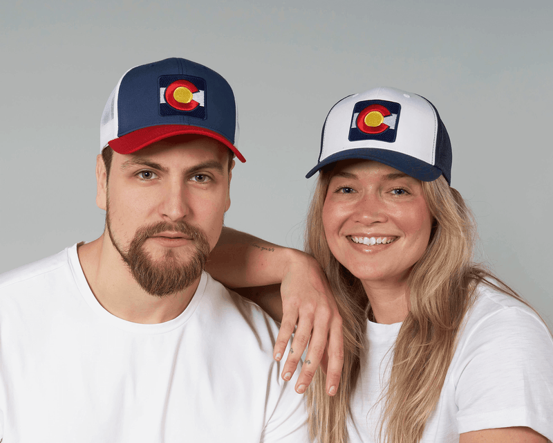 COLORADO BADGE 6-Panel Snapback, Richardson 112 Blue