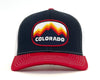 COLORADO PEAKS 6-Panel Snapback, Richardson 112 Navy Red