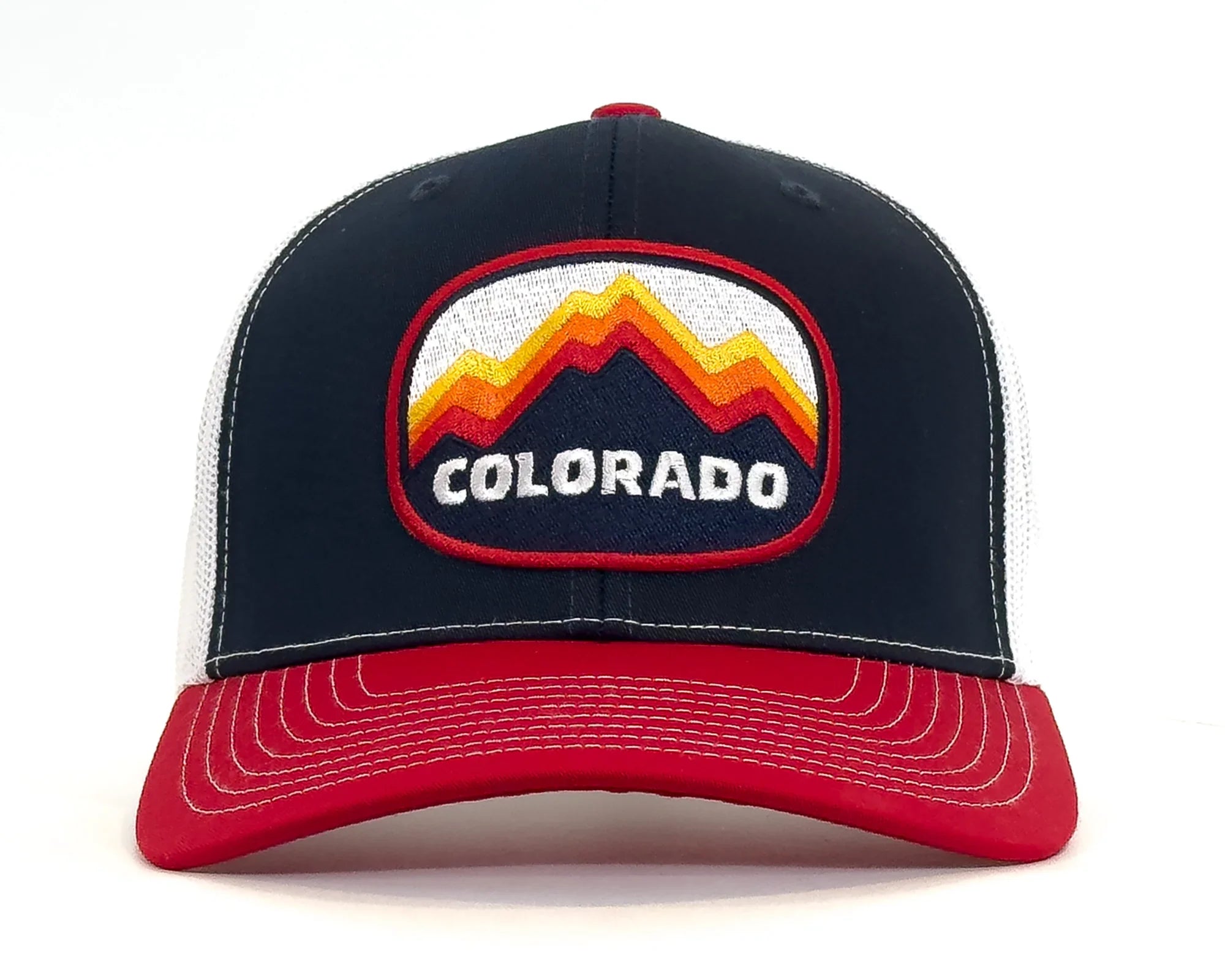 COLORADO PEAKS 6-Panel Snapback, Richardson 112 Navy Red