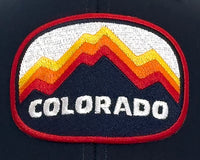 COLORADO PEAKS 6-Panel Snapback, Richardson 112 Navy Red