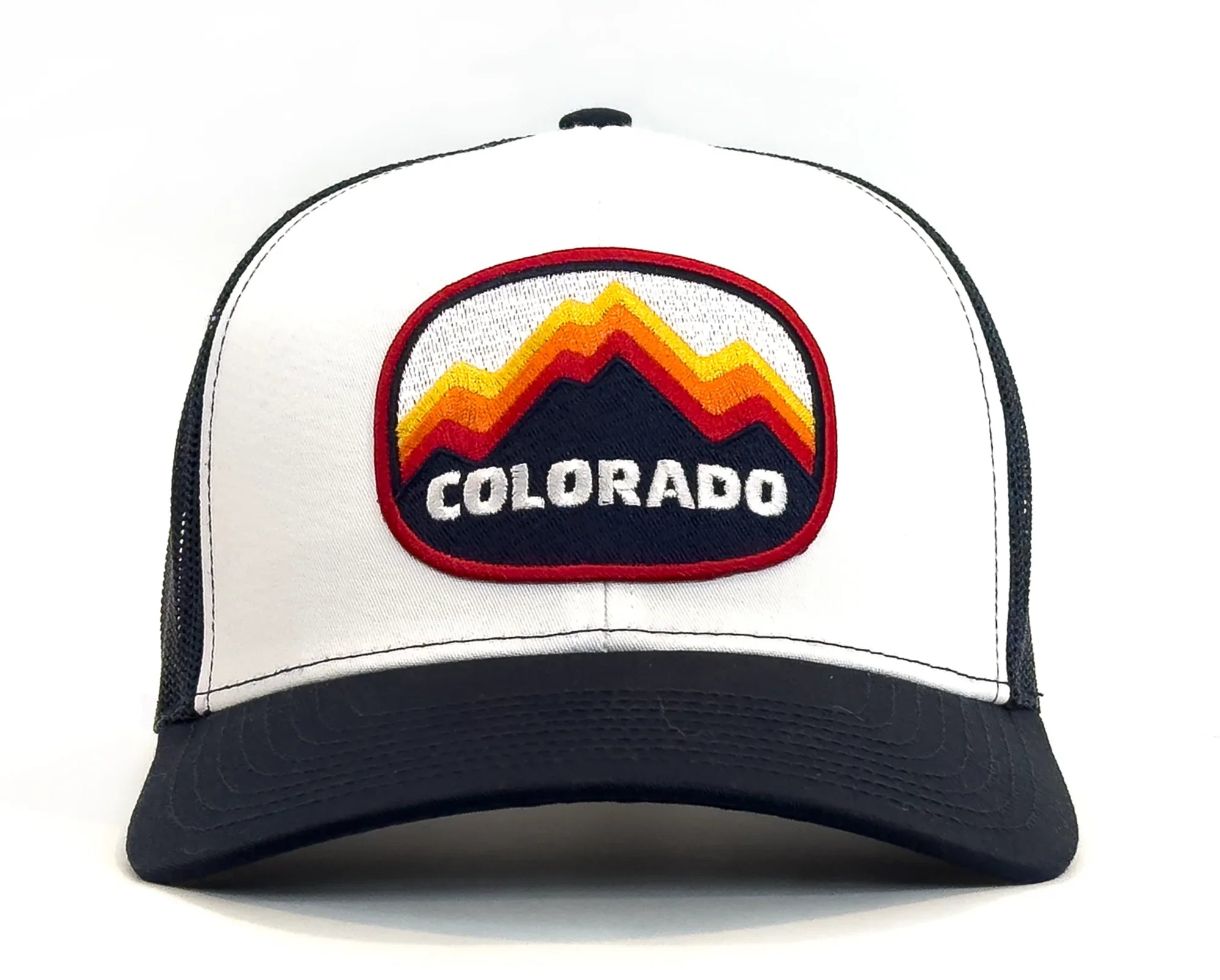 COLORADO PEAKS 6-Panel Snapback, Richardson 112 White Navy