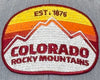 COLORADO ROCKY MTS 6-Panel Curved Snapback, Richardson 112 Grey