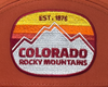 COLORADO ROCKY MTN 7-Panel Flat Bill Trucker, Richardson 168 Orange