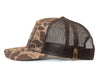 COME AND GET IT 5-Panel Curved Camo Hat, Richardson 112PFP Brown