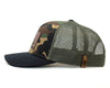 COME AND GET IT 6-Panel Curved Camo Hat Black