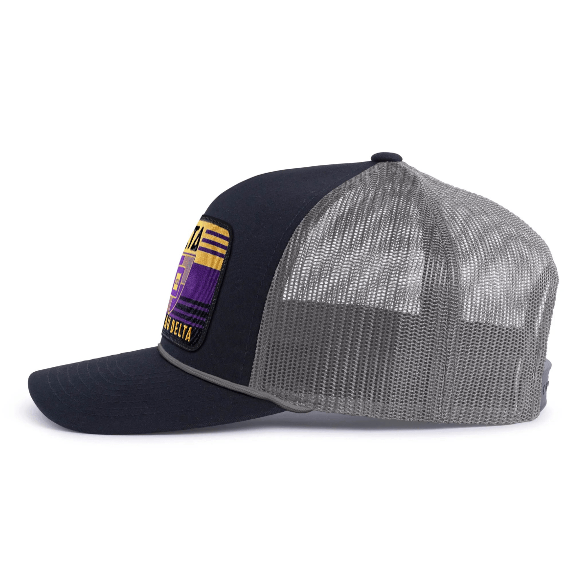 DELTA TAU DELTA 5 - Panel Rope Hat, Richardson 112 Black - Tailgate Hats