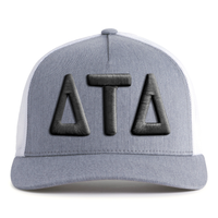 DELTS BOLD 5-Panel Curved Grey/White - Tailgate Hats