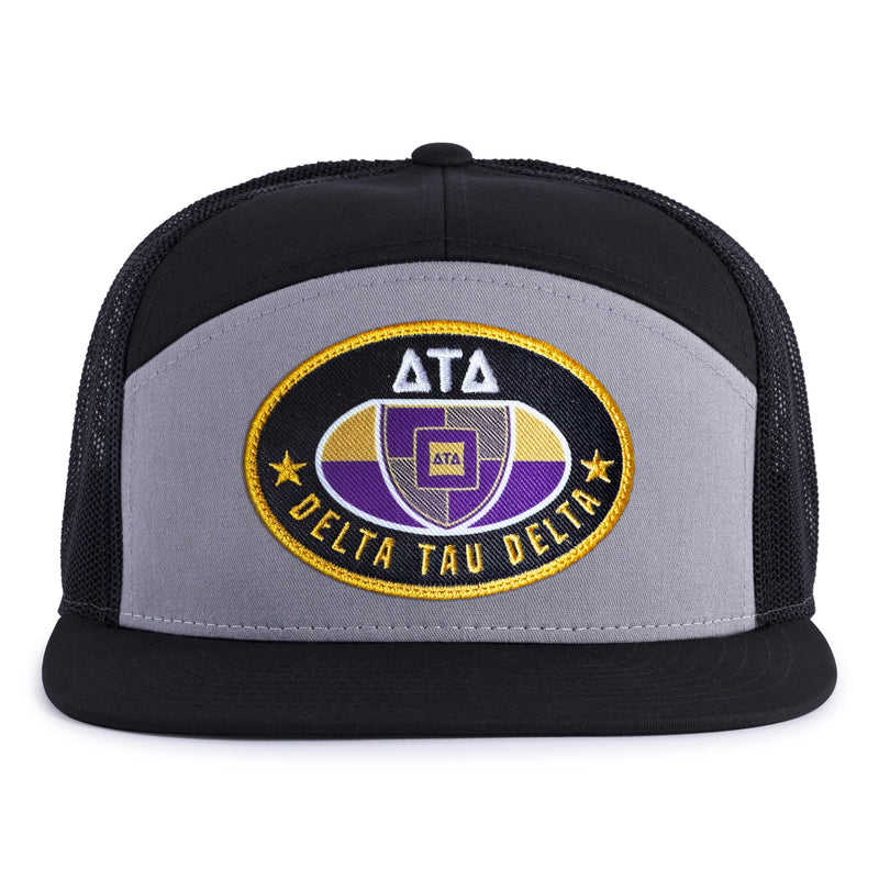 DELTS BADGE 7-Panel Flat Grey/Black - Tailgate Hats