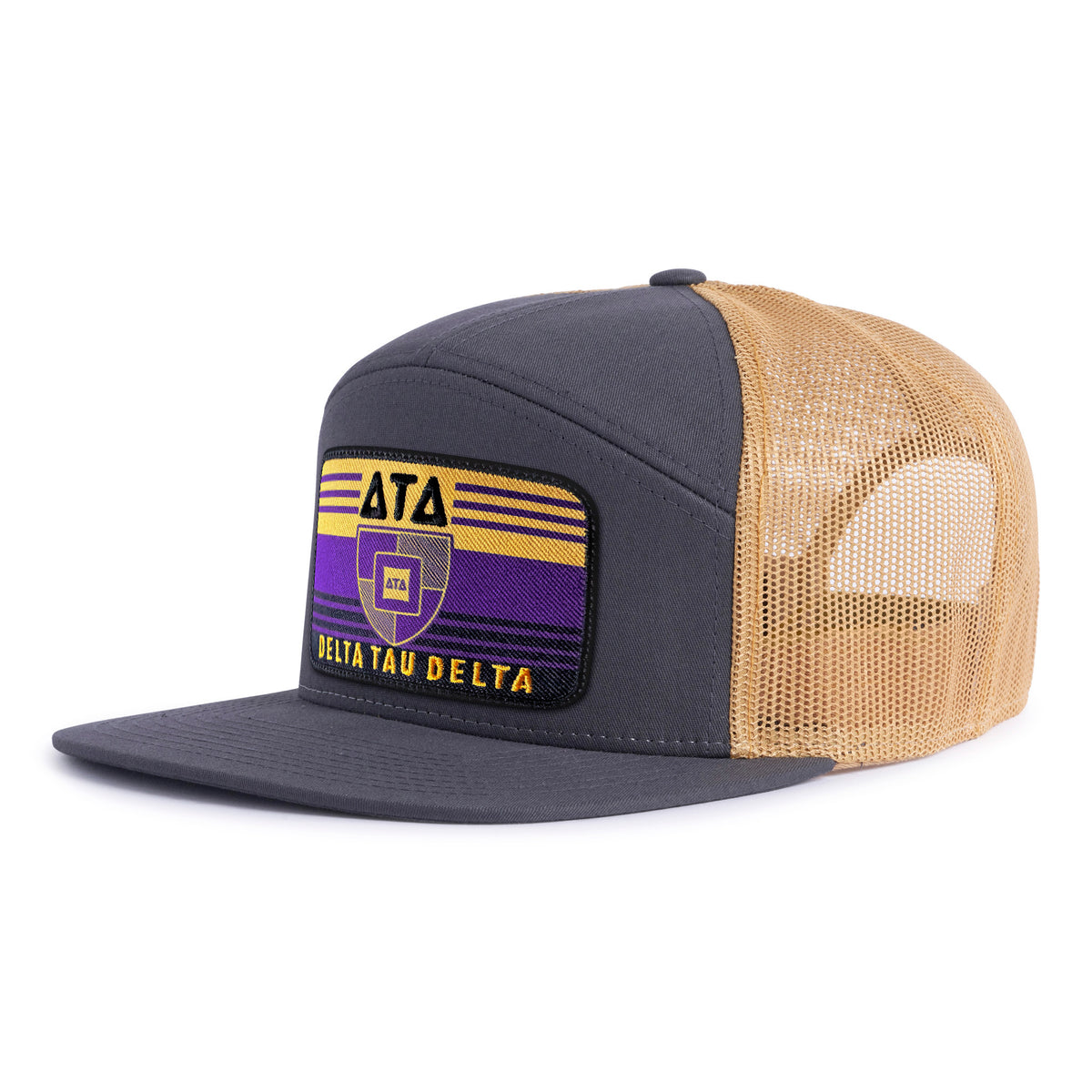 DELTS EMBLEM 7-Panel Flat Grey/Gold - Tailgate Hats