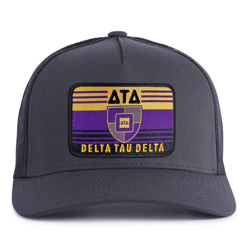 DELTS EMBLEM 5-Panel Curved Charcoal - Tailgate Hats