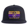 DELTA TAU DELTA 5-Panel Flat Camo Hat Black